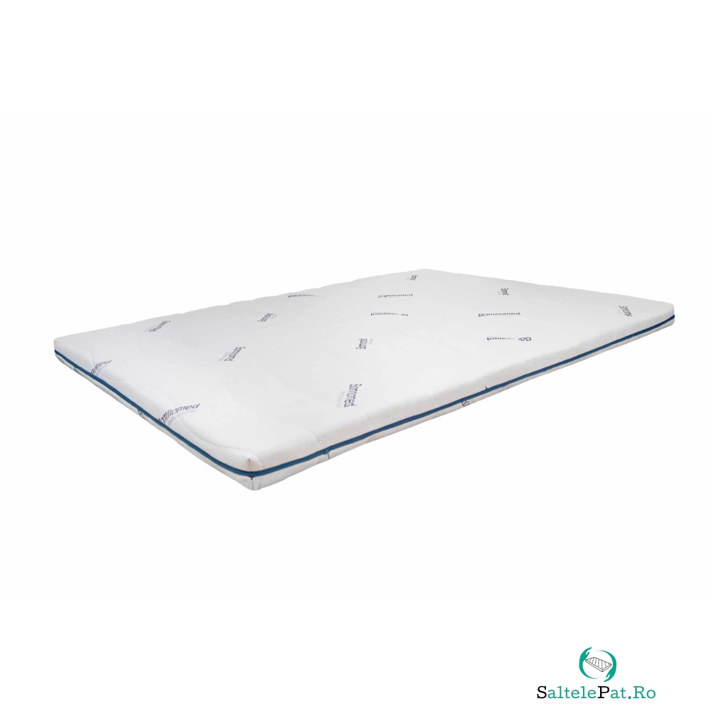 Topper saltea 140 x 200 x 7 cm Minet SomnoMed Antiacaria, ortopedic, antialergenic, husa lavabila