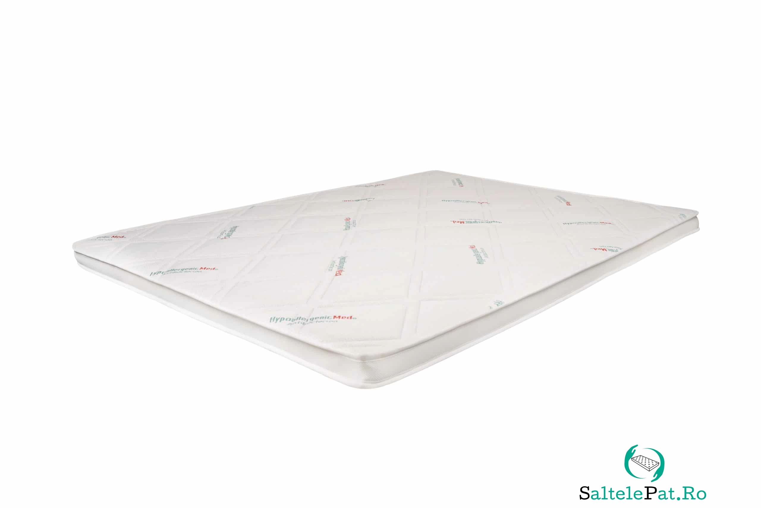 Topper cu memorie 140x200, HypoallergenicMed Antibacteria, H 3+2cm, husa detasabila, lavabila si certificata Ultra-Fresh Antibacterial™