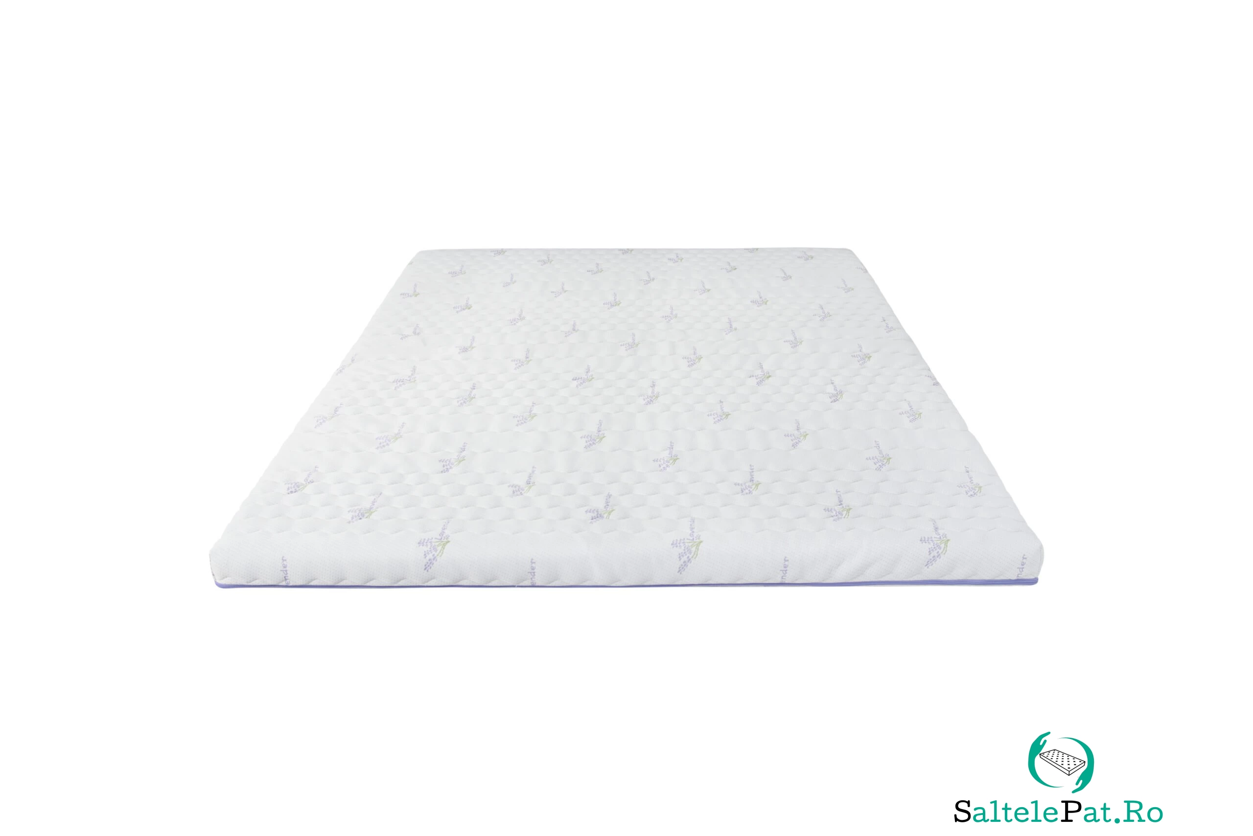 Topper cu spuma poliuretanica Superconfort Lavant 7 Zone 180x200, husa detasabila si lavabila, tratament lavanda, fermitate medie