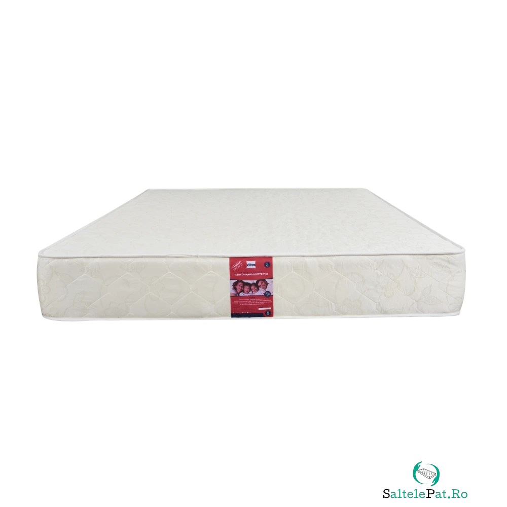 Saltea superortopedica Letto Plus, arcuri Bonell, material Jaquard, alb, 200 x 24 x 180 cm la 699.00 lei ron