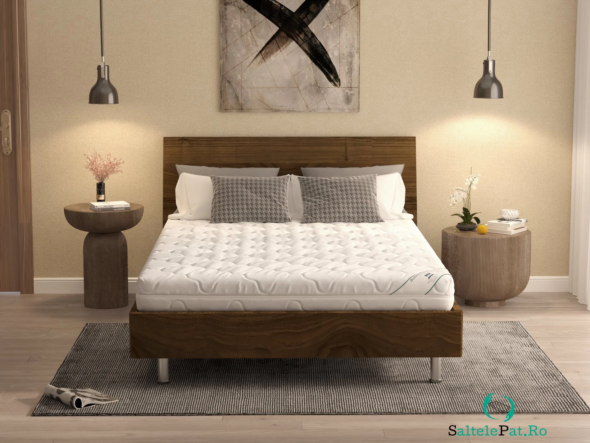 Saltea cu spumă poliuretanică HypoallergenicMed PolyCotton 140x200, hipoalergenică, husă lavabilă și detașabilă cu fermoar, fermitate medie la 685.47 lei ron