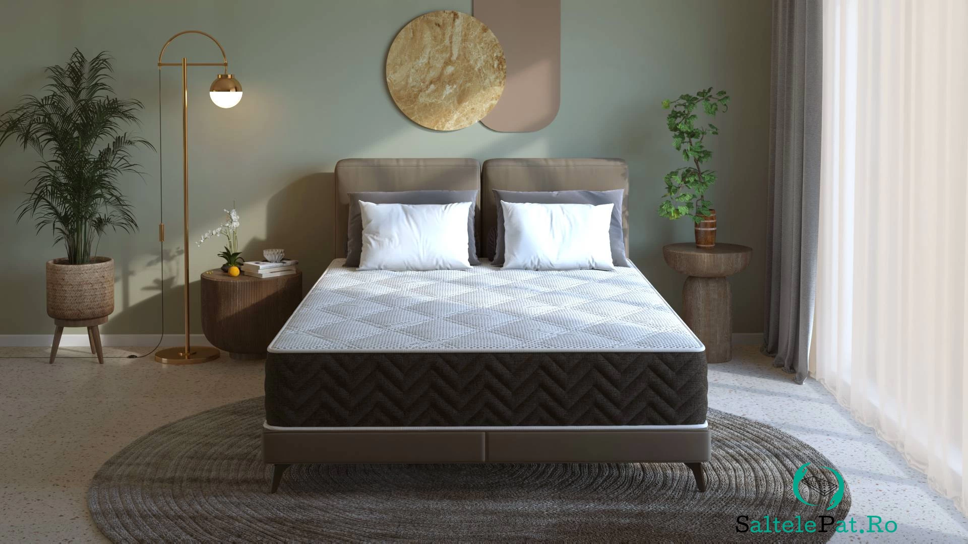 Saltea cu arcuri Pocket Somnart 2Face Confort 120x200, inaltime 22 cm, husa nedetasabila, manere, fermitate medie la 880.73 lei ron